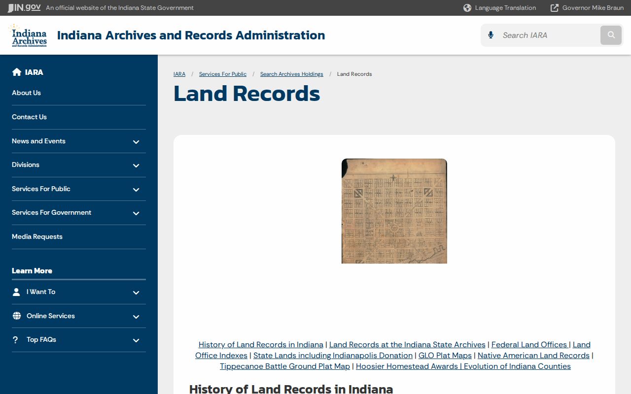Allen County past residents Indiana historical land records