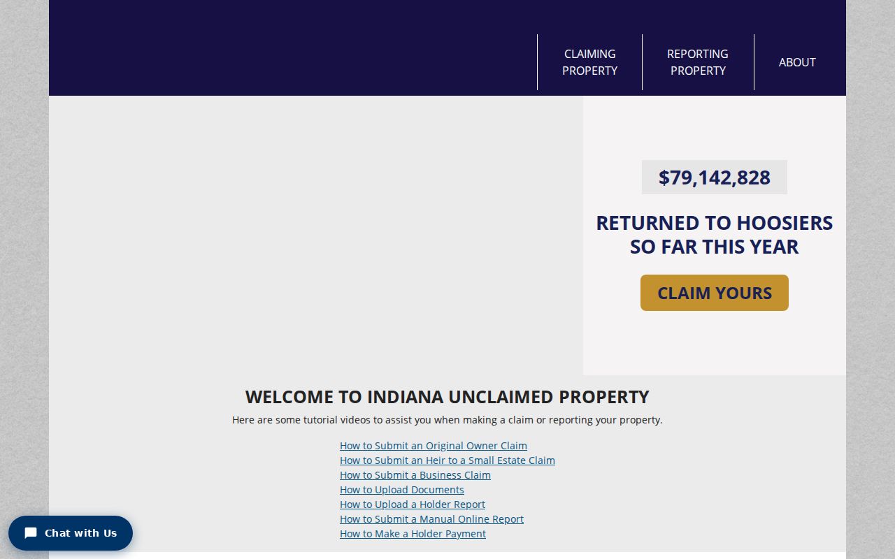 Allen County name lookup unclaimed property search