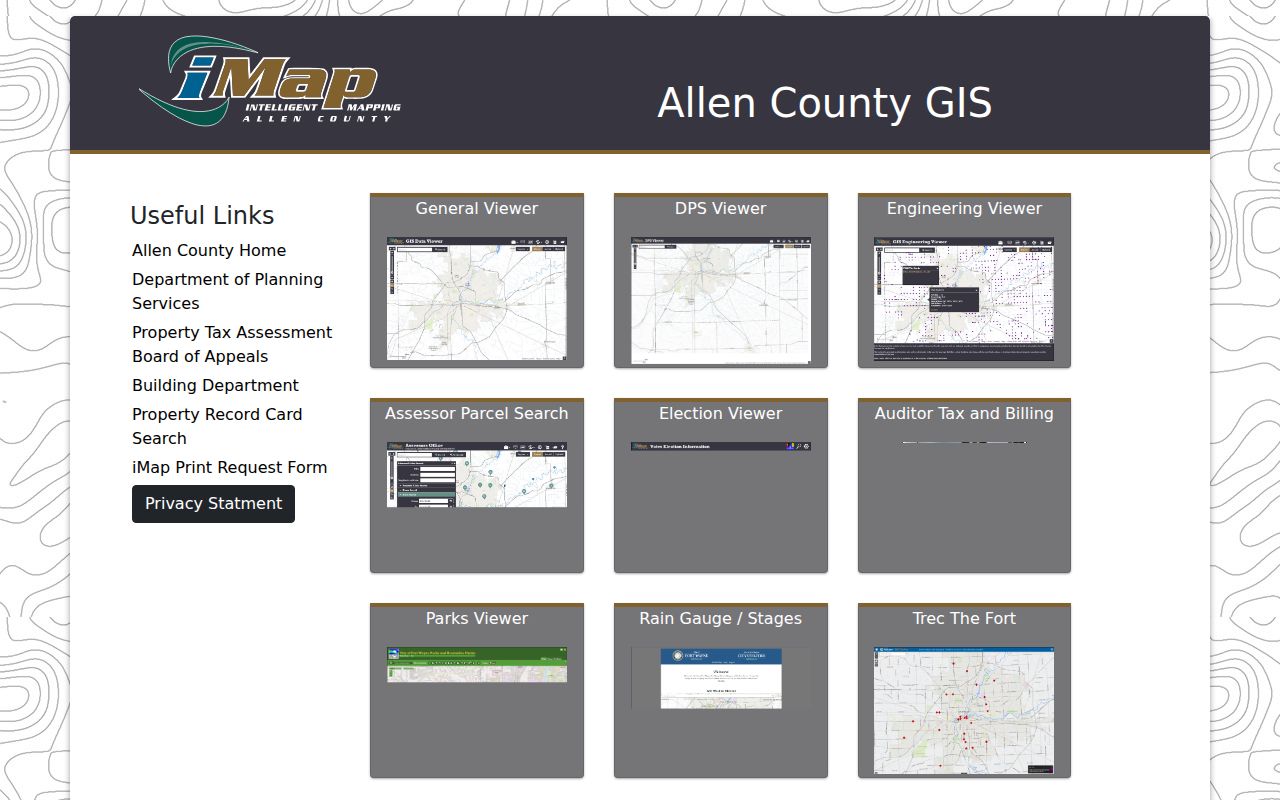 Allen County ZIP geography GIS hub